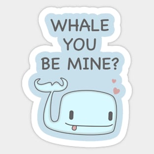 Funny Whale Pun T-Shirt Sticker